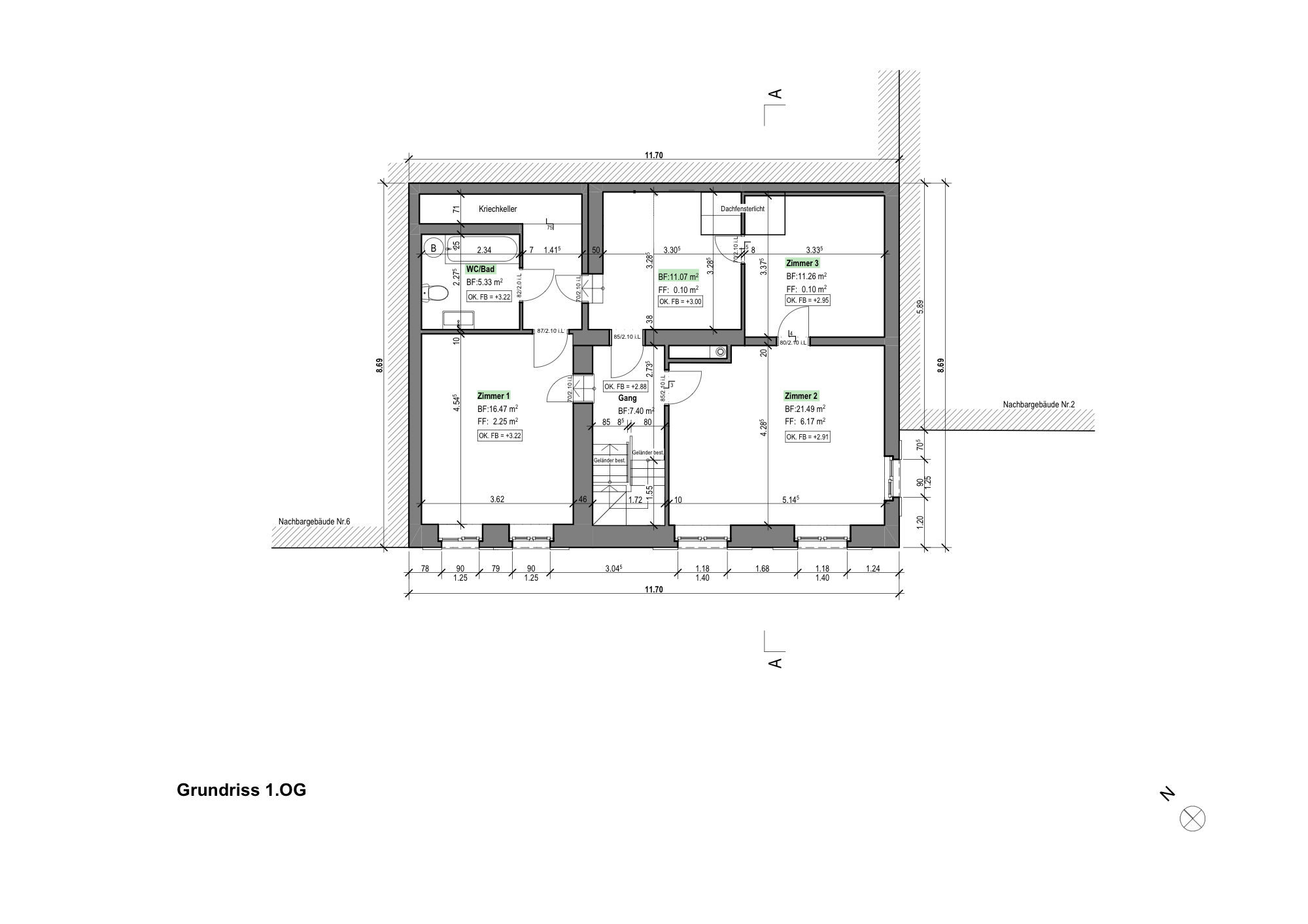 Grundriss 1. Obergeschoss